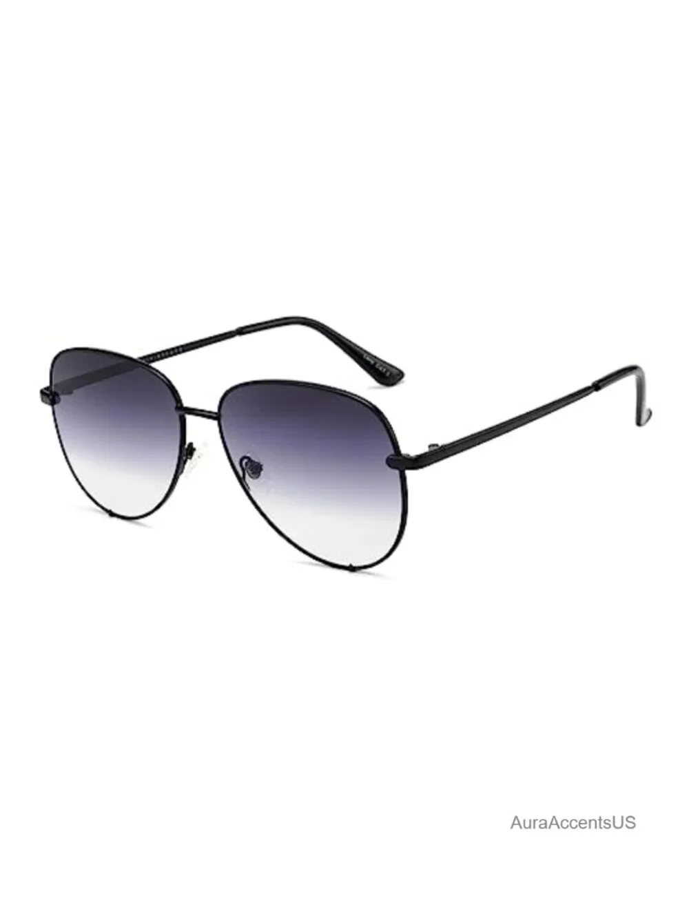 Oversized Aviator Sunglasses Gradient Lens UV400 Metal Frame